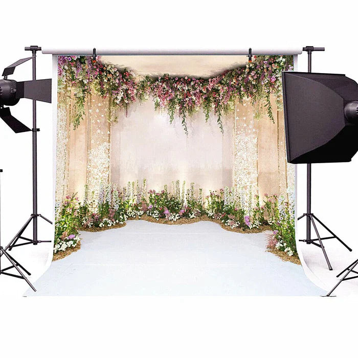 Flowers Wall Scene Wedding Backdrop Background Photography Studio Prop 150cm x 210cm